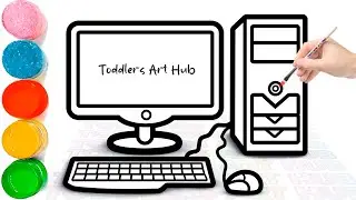 Computer Drawing | How to Draw a Desktop Computer Easy