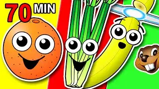 Fruit & Veggies Songs Collection | Learn Fruit + Vegetable Names, Colors, Colours | Nursery Rhymes