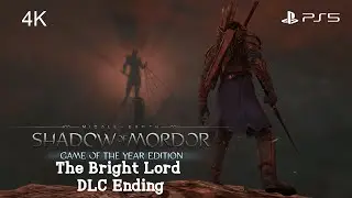 Celebrimbor VS Sauron in 4k on PS5 | The Bright Lord DLC ending | shadow of Mordor