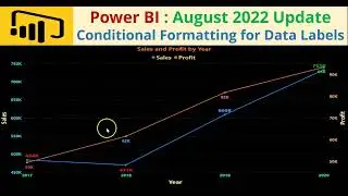 Power BI : August 2022 Update : Conditional Formatting for Data Labels