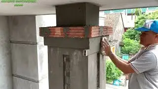 Construction Techniques For Large Main House Columns Using Traditional Rudimentary Technology