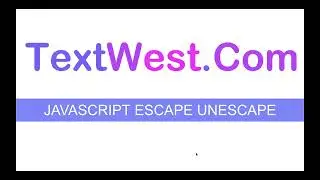 Javascript Escape Unescape