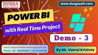 POWER BI tutorials || Demo - 3 || by Mr. Vamsi Krishna On 14-08-2024 @5PM IST