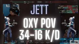 Cloud9 OXY POV Jett on Ascent 34-16 K/D (VALORANT Pro POV)