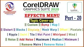 EFFECTS MENU STEP BY STEP IN HINDI || EFFECT MENU IN CORELDRAW 2020 PART-20