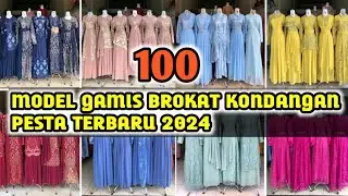 100 Model Gamis Brokat Pesta Kondangan Terbaru 2024| Rekomendasi Gamis Brokat Couple| Gamis Lebaran