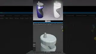 Sports water Bottle 3D Modelling in Blender #waterbottle3d #Cylinder3d  #3dmodel #productdesign