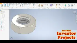 Autodesk Inventor Tutorial  Model 9 (Threaded nut )
