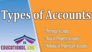 Types of Accounts | Personal Account | Real or Property Account | Nominal or Proprietary Account