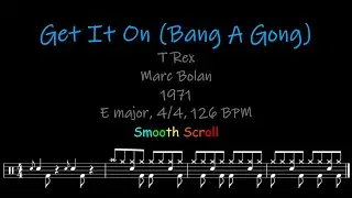 Get It On (Bang A Gong), Chords, Lyrics and Timing