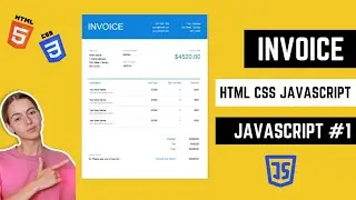 Create Invoice Slip HTML CSS and JavaScript | Invoice Template