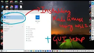 Installing kali linux using WSL2 ! GUI setup