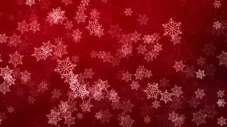 Christmas Loop background winter snowflakes falling slowly down a Red , festive gradient Animation