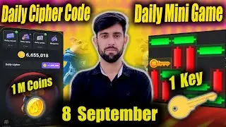 8 September Hamster Kombat Daily Cipher | Hamster Kombat Daily Mini Game today / 8 September