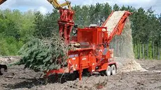 Dangerous Powerful Wood Chipper Machines Working, Fastest Tree Shredder Machines Technology