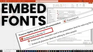 How to Embed Fonts in PowerPoint