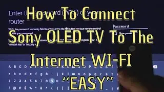 How To Connect Sony Bravia Oled Smart Tv A8G To Wifi