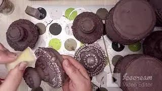 Делаю декупаж шести стеклянных баночек