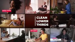 Clean Lower Thirds | After Effects, Premiere Pro, FCPX and DaVinci Resolve Video Template