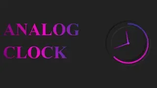 Dark Analog Clock UI HTML tutorial