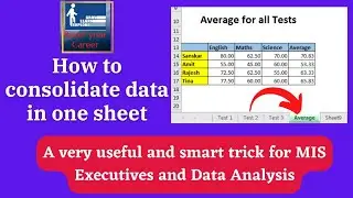 How to consolidate data | Data consolidation in excel | How to consolidate data in one sheet