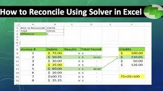 How to Reconcile Using Solver in Excel