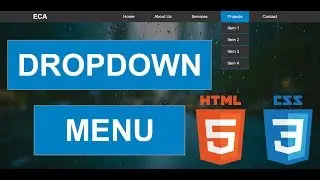 Dropdown Menu HTML CSS