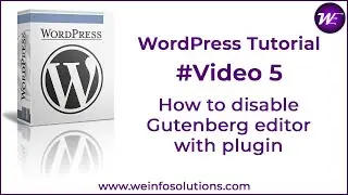 Disable gutenberg wordpress | How to disable Gutenberg editor | Disable Gutenberg editor with plugin