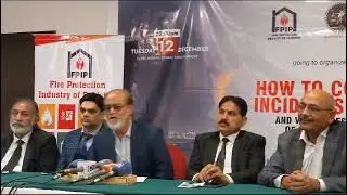 Press conference regarding Major Fire incident in Karachi at hotel mehran