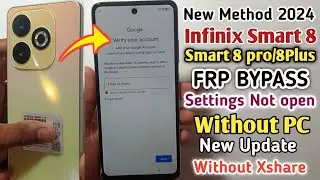 New Method Infinix Smart 8 FRP Bypass Android 13 | Infinix X6525/X6525B FRP Unlock Without Pc 2024