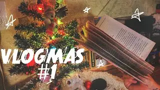 VLOGMAS #1 | Новогодняя атмосфера и уют ❄️ НОВАЯ ЁЛКА! Книжные покупки | Украшаю книжные полки🎄
