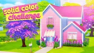 SOLID COLOR BUILD CHALLENGE 💖 // The Sims 4: Speed Build