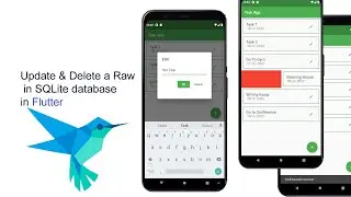 Update & Delete SQFlite Task App3  Flutter(Arabic)-شرح التعديل و حذف بيانات الاس كيو اف لايت فلاتر