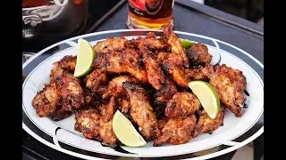 Pineapple Rum Jerk Wings #JulyMonthOfGrilling | CaribbeanPot.com