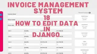 18 - HOW TO UPDATE DATA USING DJANGO FORMS - INVOICE MANAGEMENT SYSTEM