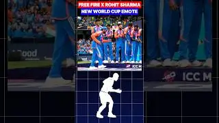 FREE FIRE X ROHIT SHARMA🇮🇳 NEW WORLD CUP EMOTE🏆🔥 #shorts #viral #trending #free fire