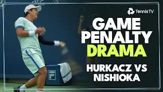 Game Penalty Drama In Hurkacz vs Nishioka 😳 | Cincinnati 2024