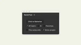 RasterFast Free After Effects Script