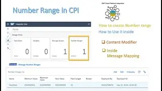 CPI | Cloud Platform | Number Ranges | Creating and Managing Number Ranges