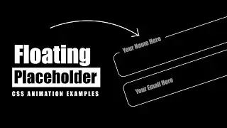 Login Form with Floating Placeholder Text | CSS Input Label Animation