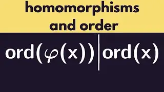 Abstract Algebra | Homomorphisms and the order of an element.