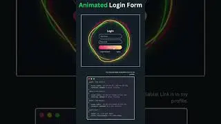 Animated login form #html #css