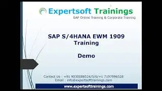 SAP S4HANA EWM 1909 Training | SAP S/HANA EWM 1909 Online Training