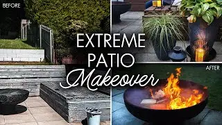 Backyard Entertainment Area MAKEOVER! *with DIY Pallet Sectional* Cozy Garden Fire Pit Area