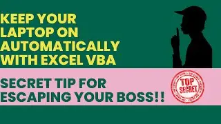 Keep your computer active on work from home with this simple code | Excel VBA  | Keep status online|