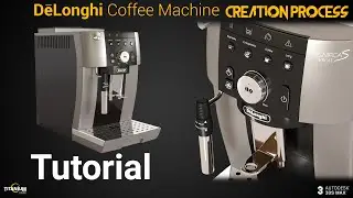 DeLonghi Coffee Machine Creation in 3DS MAX 2021 Full Tutorial Preview