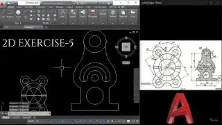 Autocad 2d Practice Drawing for Beginners - Exercise 5 (Basic to advance level )