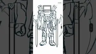 How to draw Titan TVman super upgrade วาดง่ายๆในโน๊ตโทรศัพท์ #วันนี้ที่shorts #10days10shortsTH