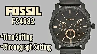 How To Setting Time and Reset Chronograph on FOSSIL FS4682 Watch | SolimBD | Watch Repair Channel