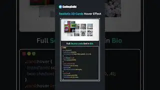CSS Realistic 3D Cards Hover Effect